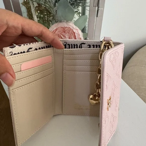 JUICY COUTURE Pink Women's Wallet Clutch with Gold Chain - Picture 7 of 11